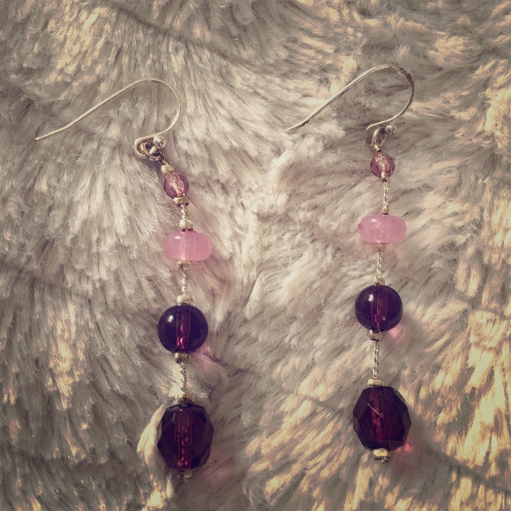 Pink and silver  Earrings
